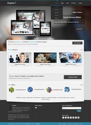 黑色風格的IT商務網(wǎng)站設計與開發(fā)